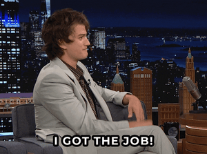 Joe Kerry on the tonight show saying he got a job