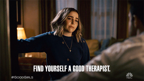 good girls character saying to find a good therapist
