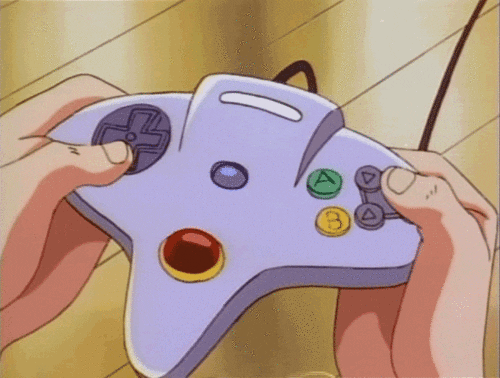 person using gaming controller