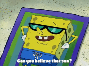 spongebob sun tanning