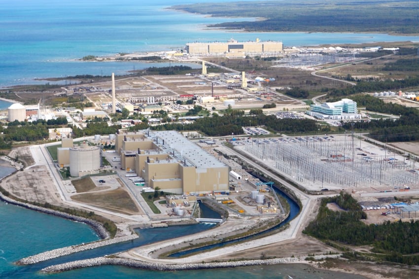 Arieal view of Bruce Power Site in Tiverton, Ontario