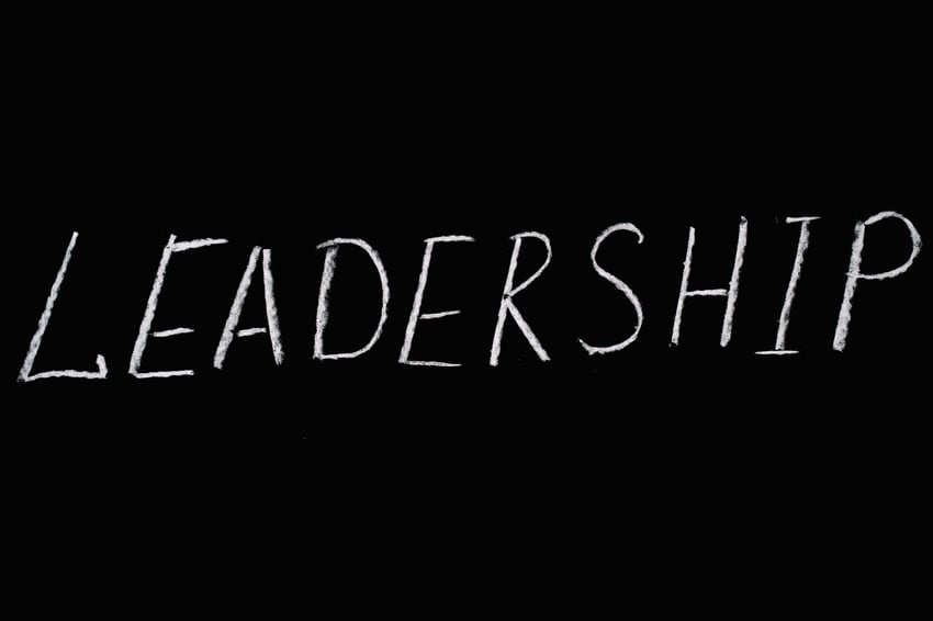leadership on chalkboard