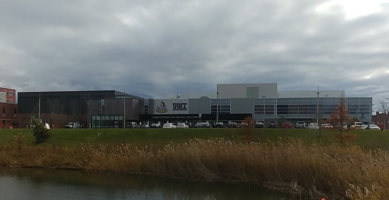 Outside photo of the Campus Recreation and Wellness Centre