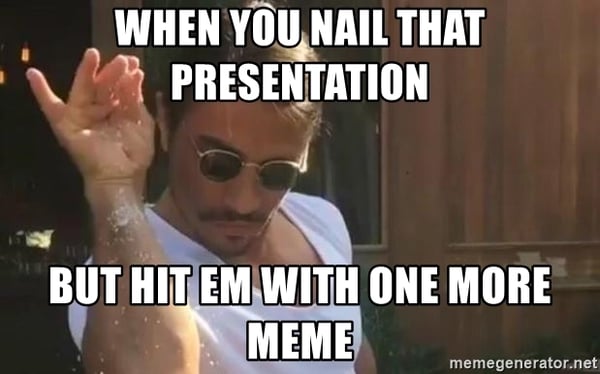 Salt sprinkling presentation meme