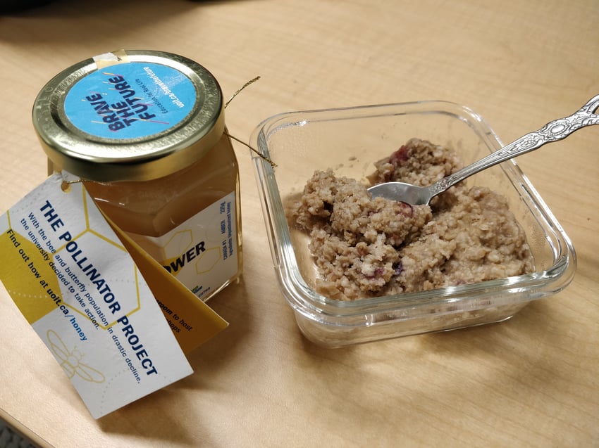 Ontario Tech honey with oatmeal