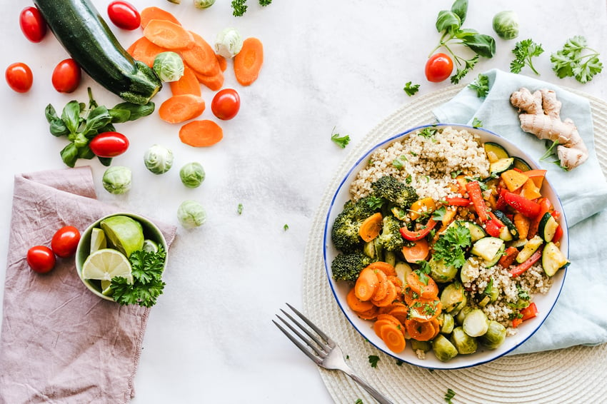 Plate of vegetables 