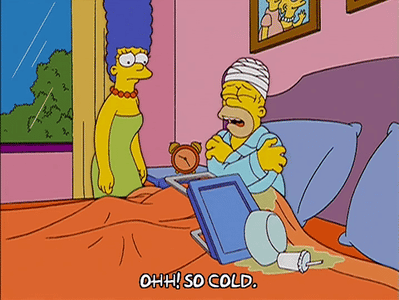 Homer Simpson has a cold