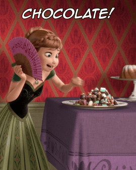 Gif of Disney character eating chocolate