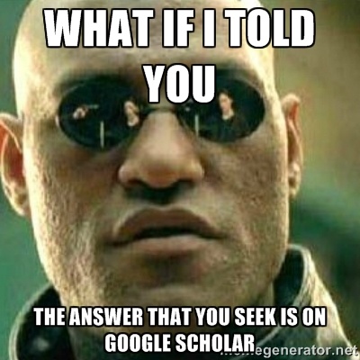 Google scholar meme