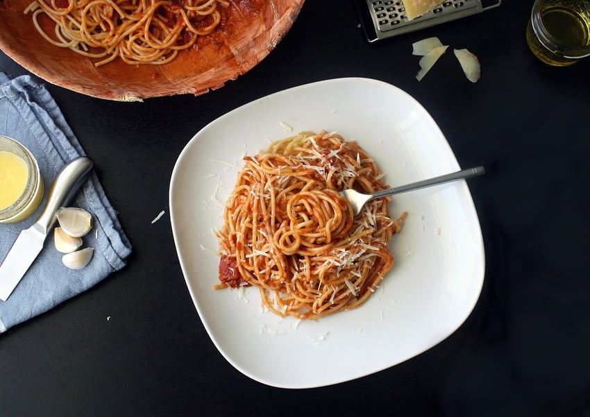 Plate of spaghetti