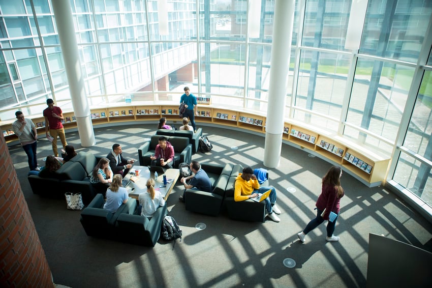 North campus library, fireside reading room