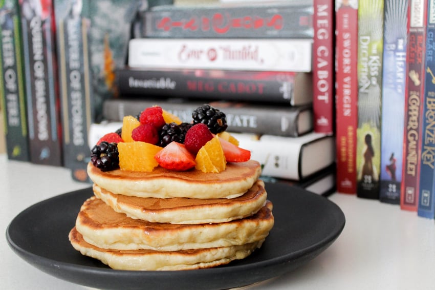 pancakes and fruit