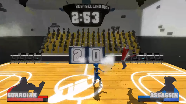Screenshot of the game BasketBrawlers designed by an Ontario Tech student
