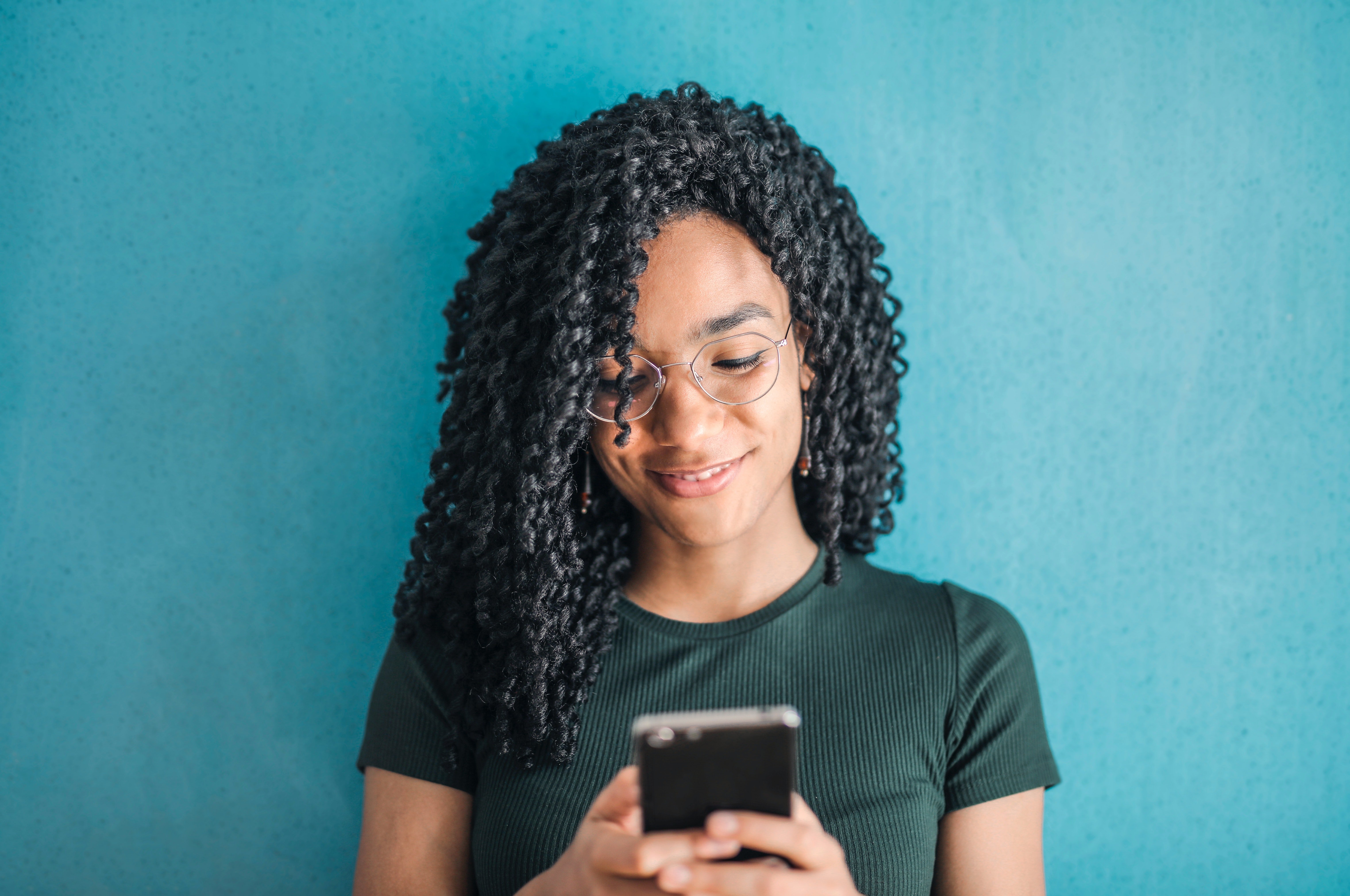 Woman texting on a phone